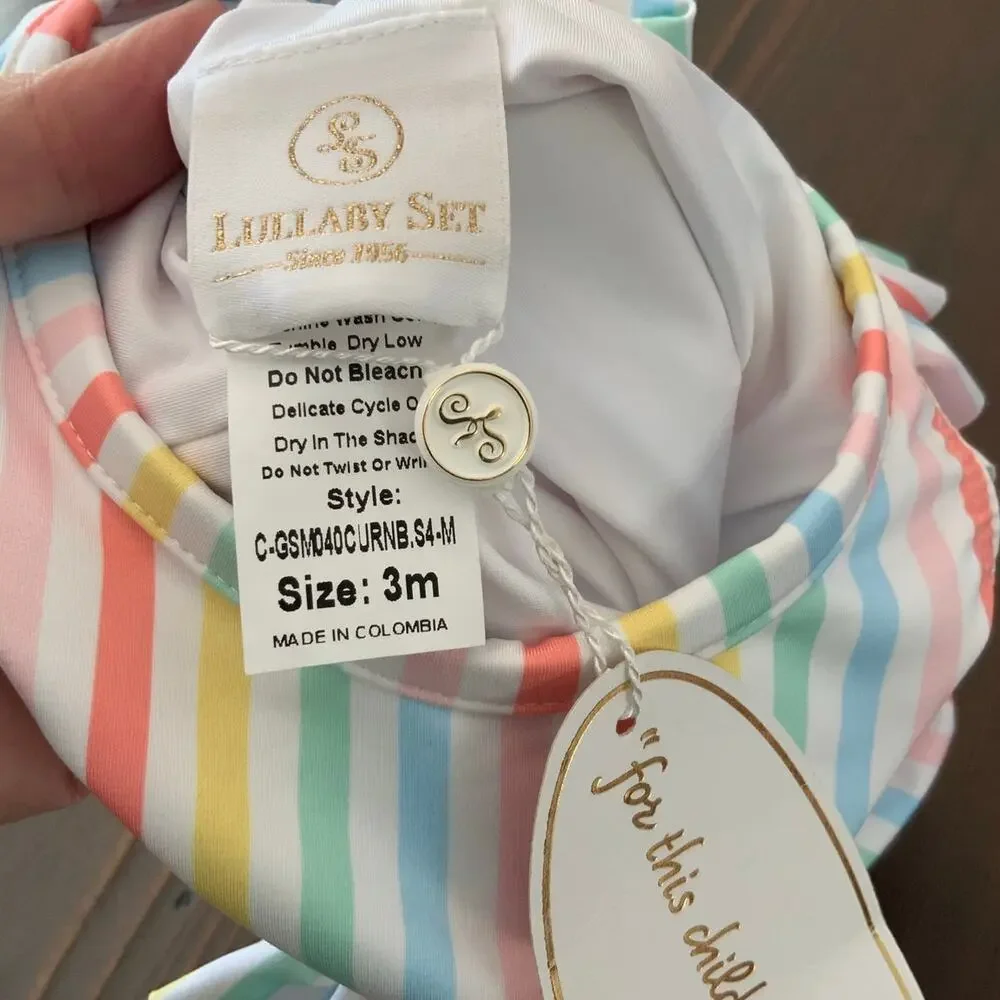 Lullaby Set‎ Striped one piece bathing suit NWT size 3mo